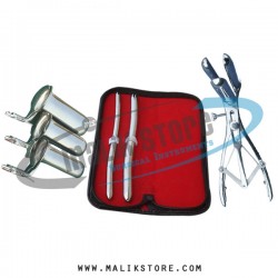 Hegar uterine dilator set 2pieces 9-10, 13-14, mathieu speculum, collin 3pcs